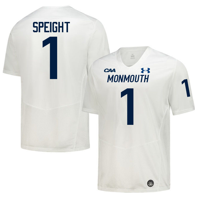 Monmouth Hawks #1 TJ Speight College Football Jerseys,Uniforms-White Monmouth Hawks #1 TJ Speight College Football Jerseys,Uniforms-White